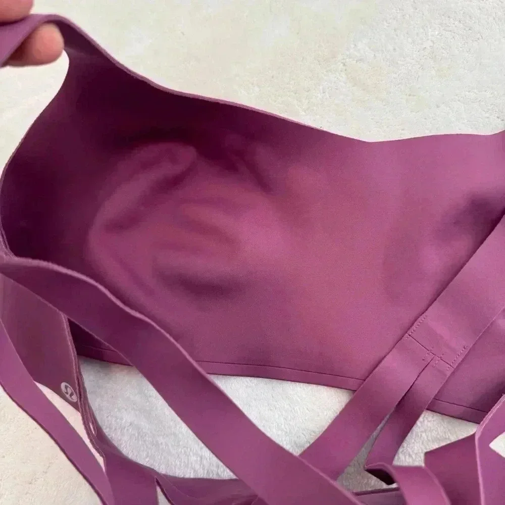 Lululemon Laser Focused‎ Sports Bra Vintage Plum Purple Medium Support 12B/c